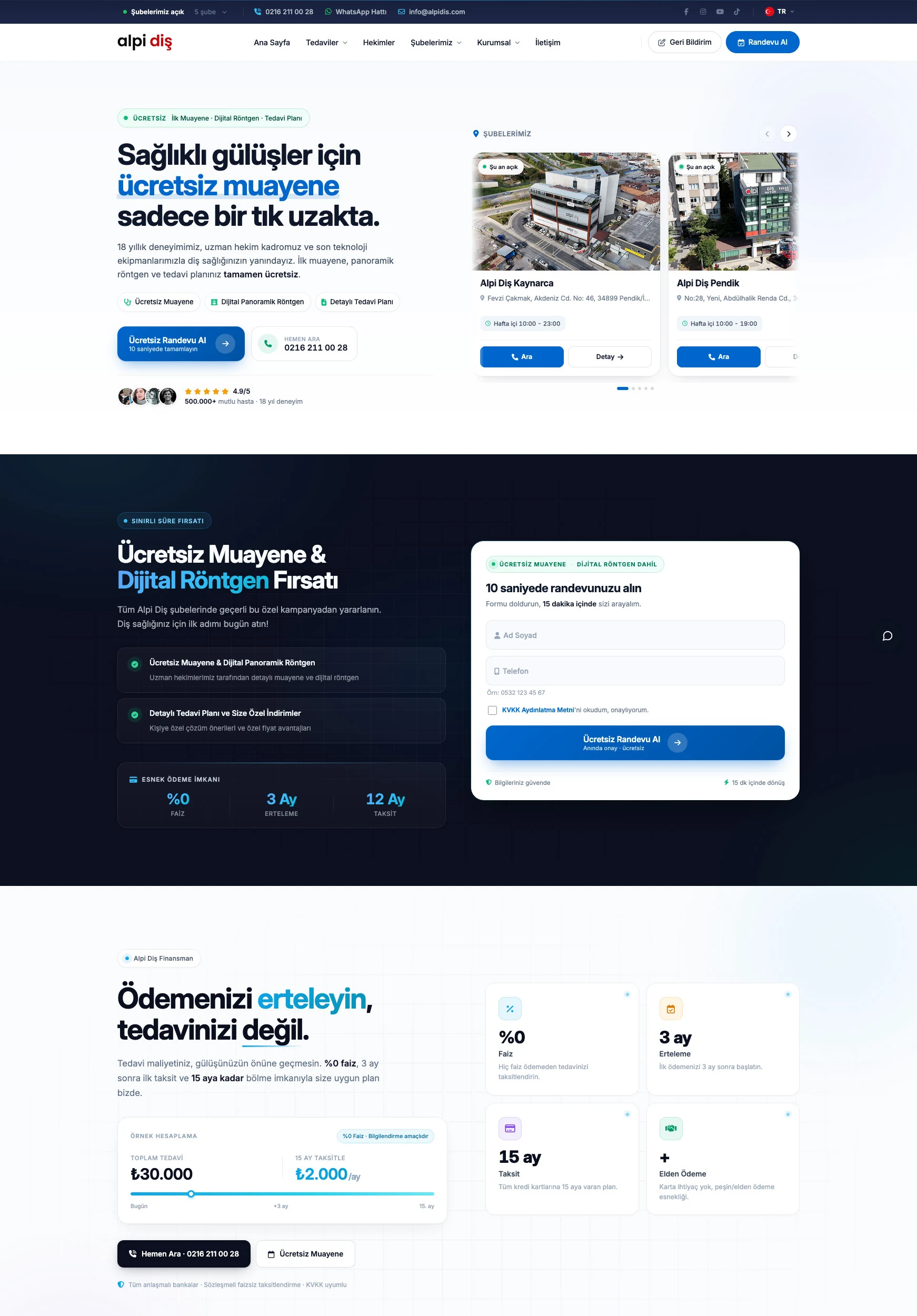 Alpi Diş - Kurumsal Website