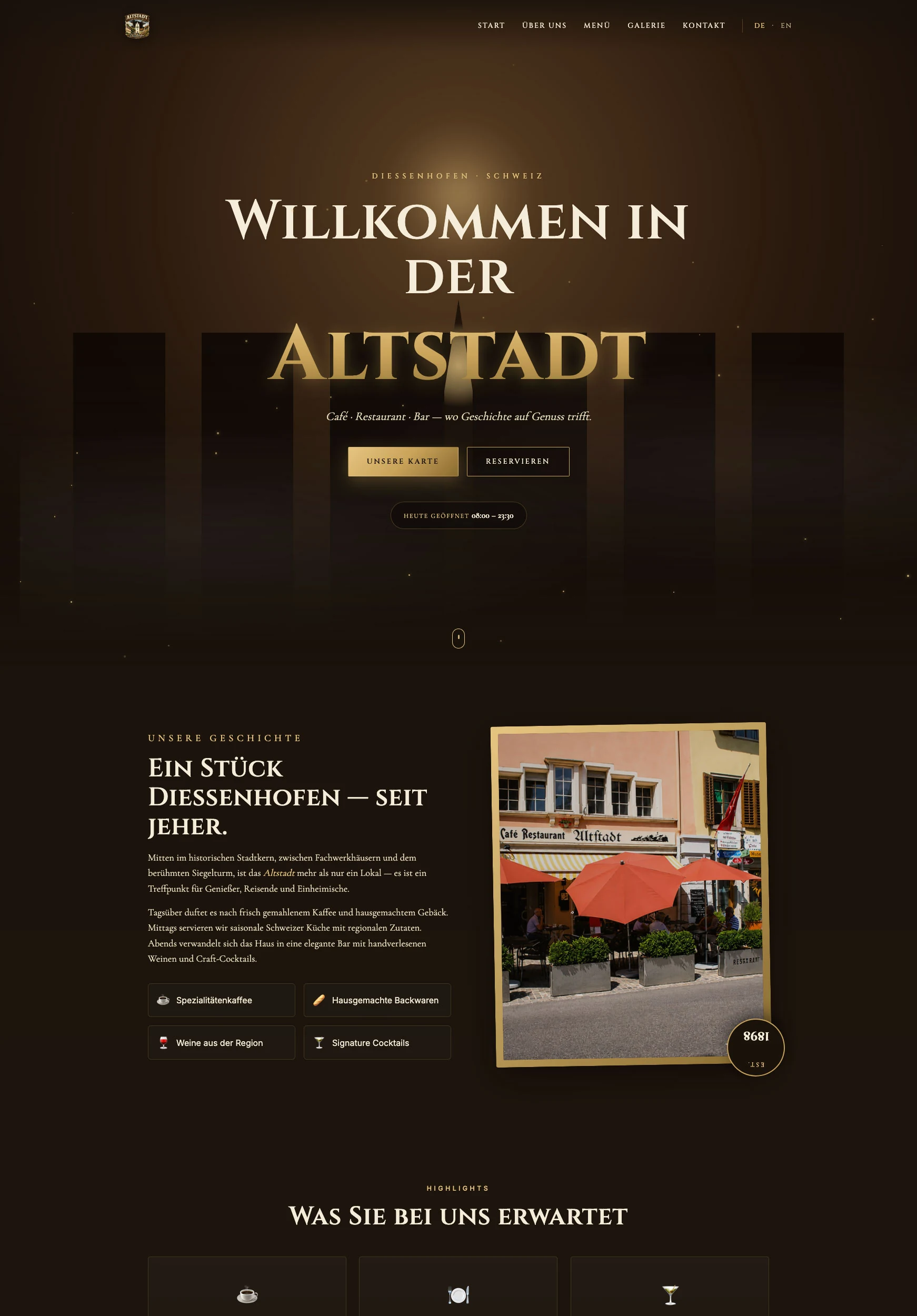 Altstadt — Restoran Web Sitesi